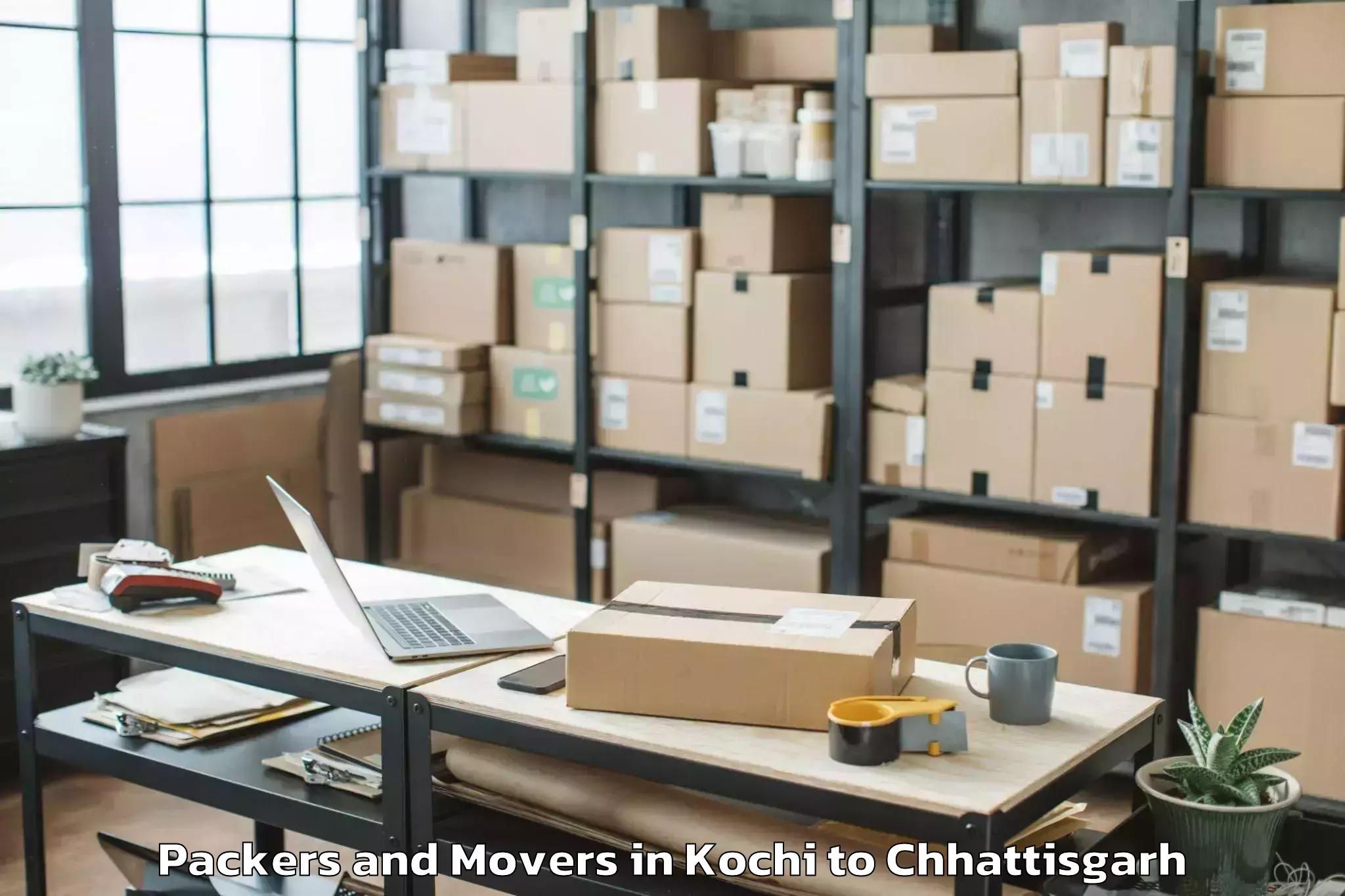 Kochi to Rajnandgaon Packers And Movers Booking